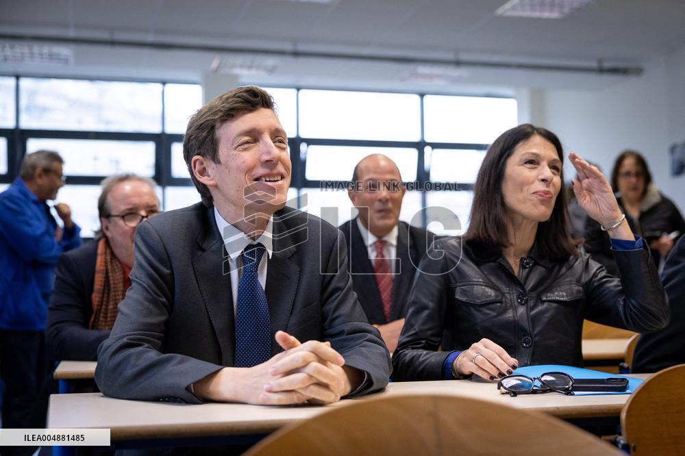 Edouard Geffray visit Gustave Ferrie High School - Paris AJ
