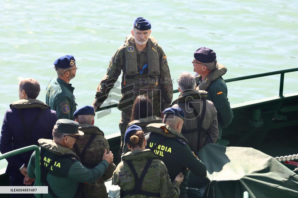 King Felipe VI Visits Civil Guard Maritime Unit - Cadiz