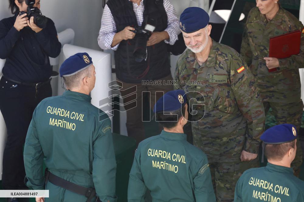 King Felipe VI Visits Civil Guard Maritime Unit - Cadiz