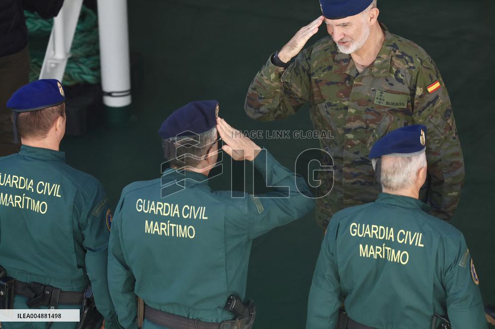 King Felipe VI Visits Civil Guard Maritime Unit - Cadiz