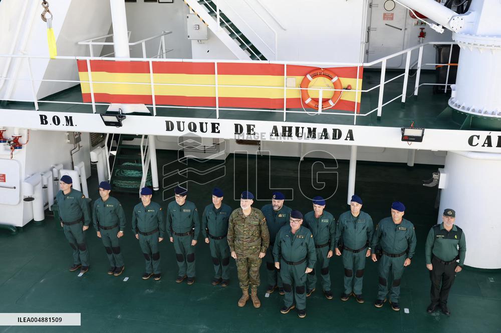 King Felipe VI Visits Civil Guard Maritime Unit - Cadiz