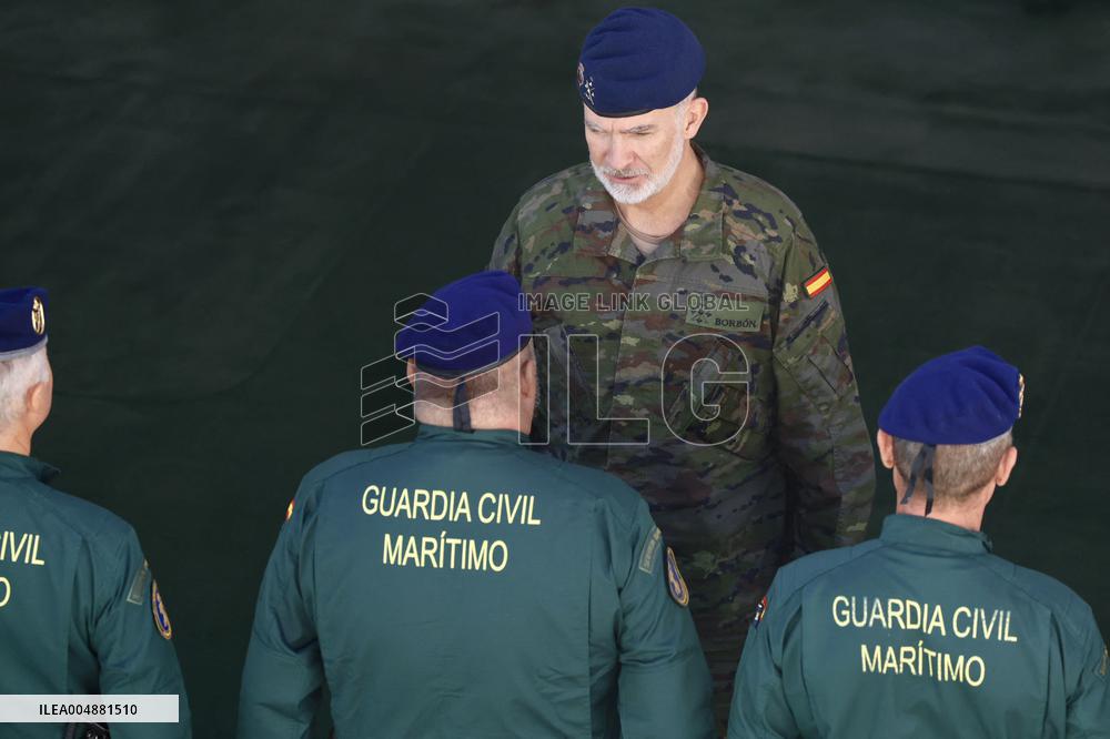 King Felipe VI Visits Civil Guard Maritime Unit - Cadiz
