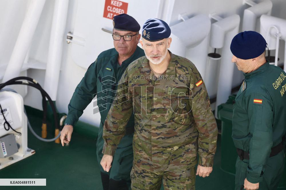 King Felipe VI Visits Civil Guard Maritime Unit - Cadiz