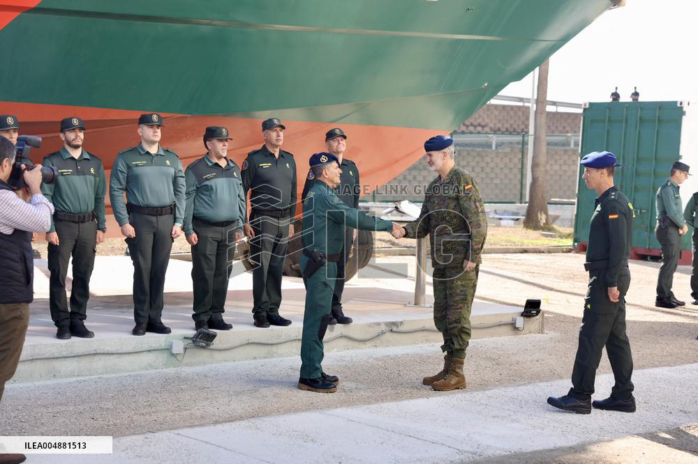King Felipe VI Visits Civil Guard Maritime Unit - Cadiz