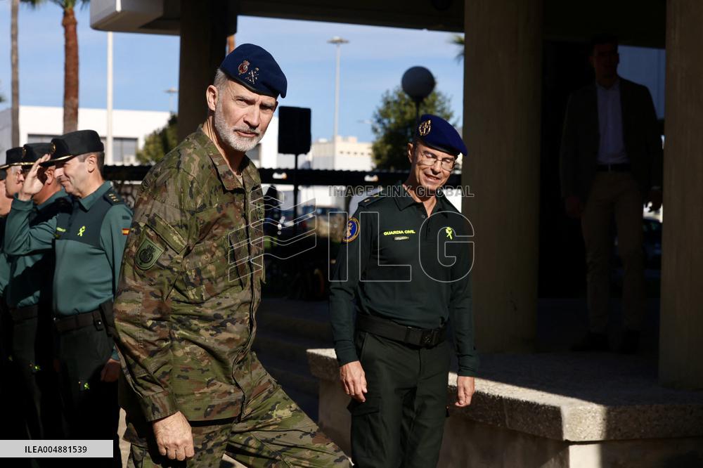 King Felipe VI Visits Civil Guard Maritime Unit - Cadiz