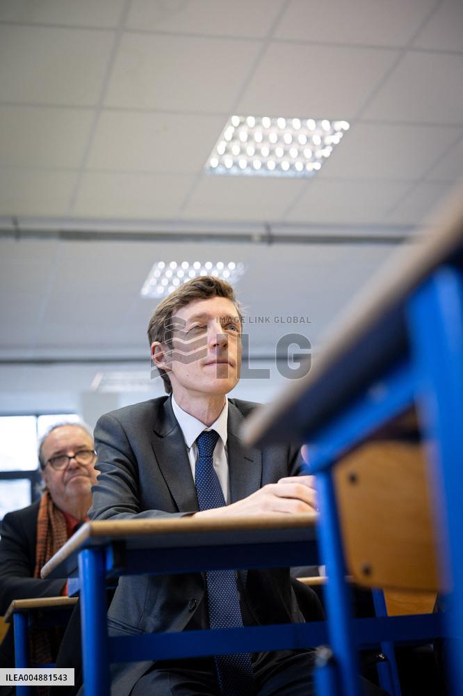 Edouard Geffray visit Gustave Ferrie High School - Paris AJ