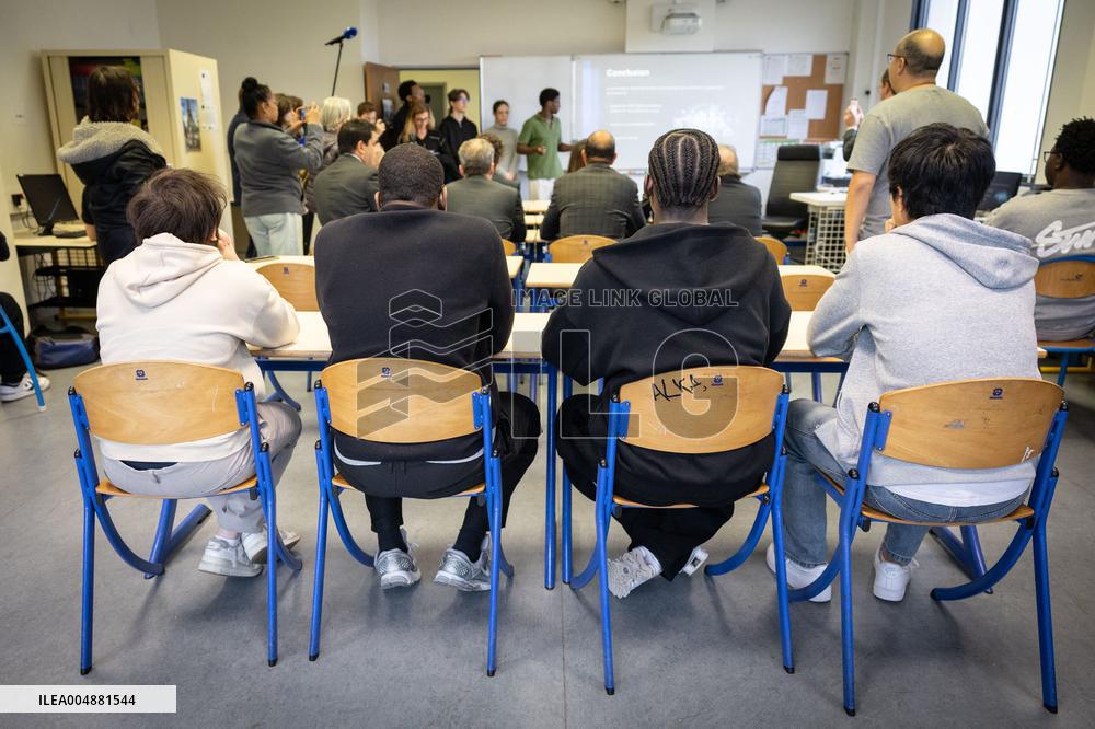 Edouard Geffray visit Gustave Ferrie High School - Paris AJ