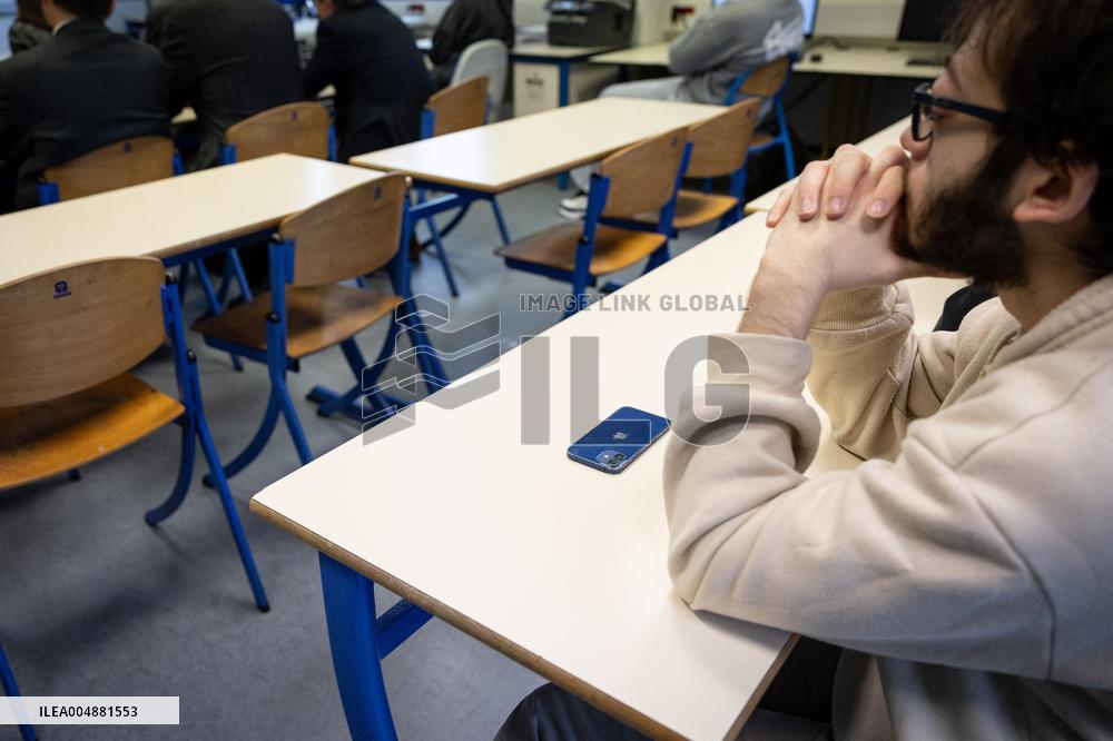 Edouard Geffray visit Gustave Ferrie High School - Paris AJ