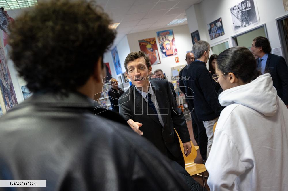 Edouard Geffray visit Gustave Ferrie High School - Paris AJ