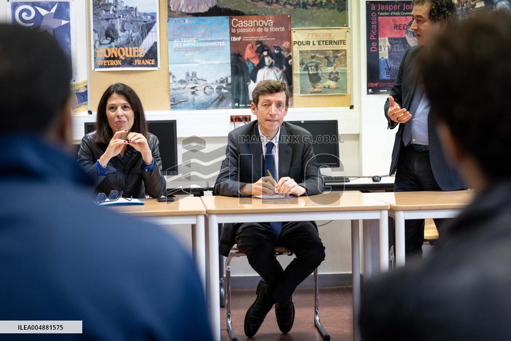 Edouard Geffray visit Gustave Ferrie High School - Paris AJ