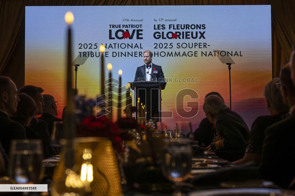 Prince Harry at True Patriot Love's National Tribute Dinner - Toronto