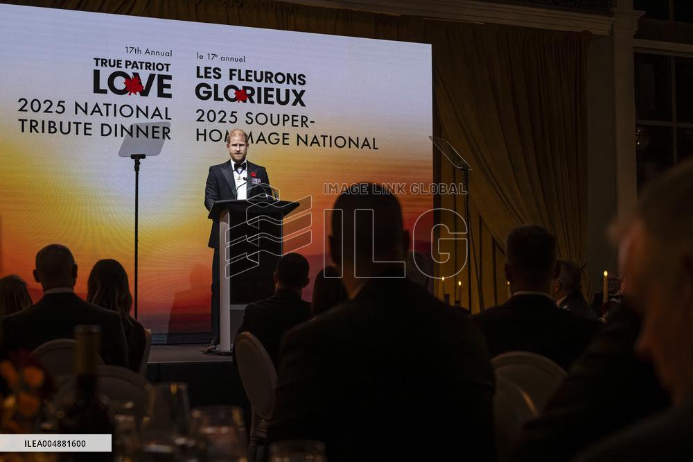 Prince Harry at True Patriot Love's National Tribute Dinner - Toronto