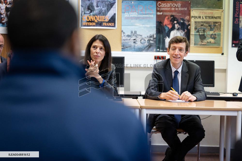Edouard Geffray visit Gustave Ferrie High School - Paris AJ