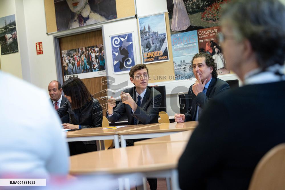 Edouard Geffray visit Gustave Ferrie High School - Paris AJ