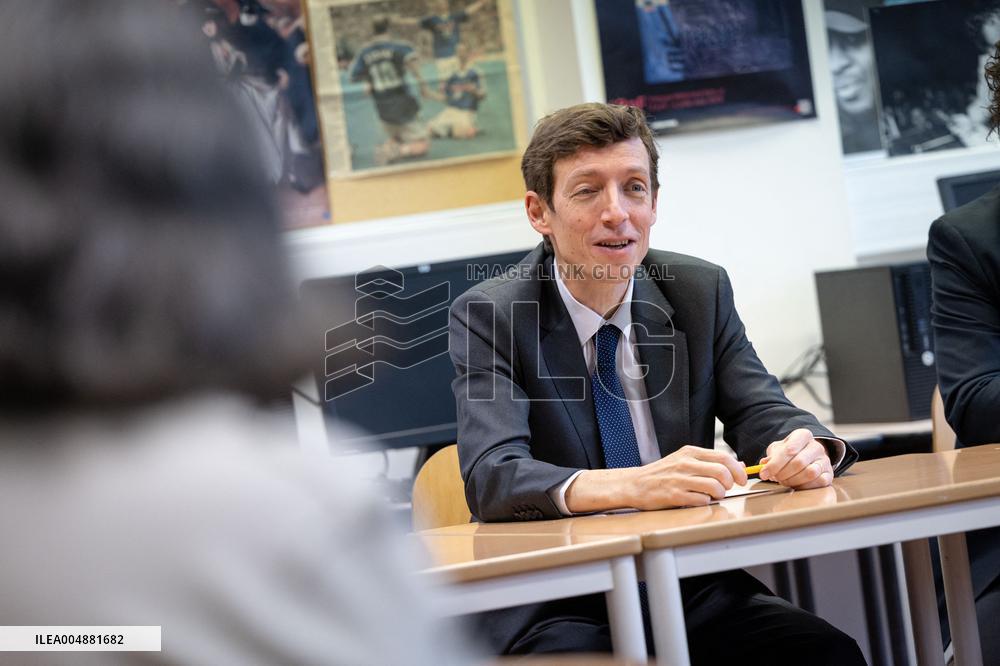 Edouard Geffray visit Gustave Ferrie High School - Paris AJ