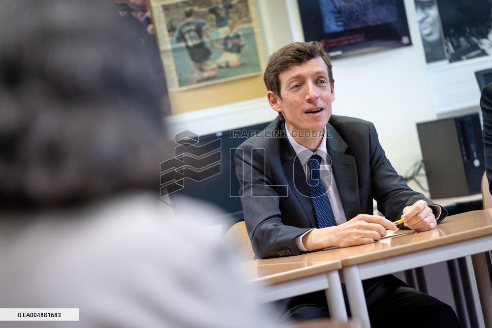 Edouard Geffray visit Gustave Ferrie High School - Paris AJ