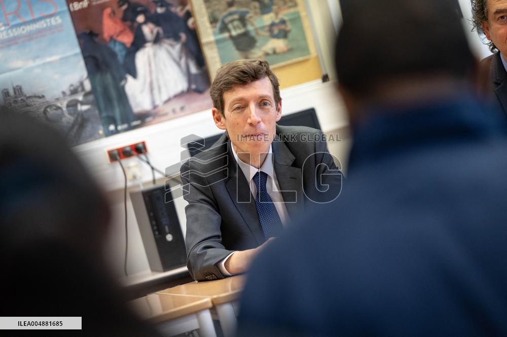 Edouard Geffray visit Gustave Ferrie High School - Paris AJ
