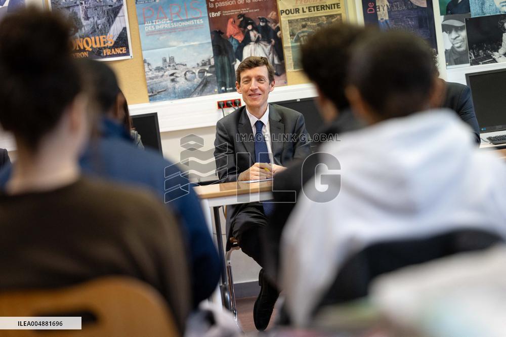 Edouard Geffray visit Gustave Ferrie High School - Paris AJ