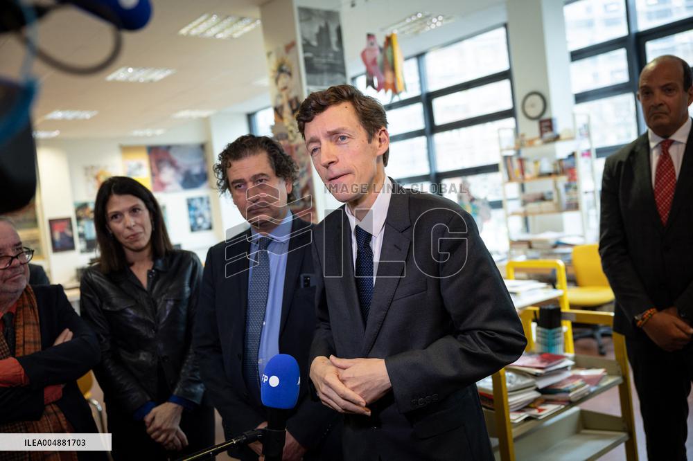 Edouard Geffray visit Gustave Ferrie High School - Paris AJ