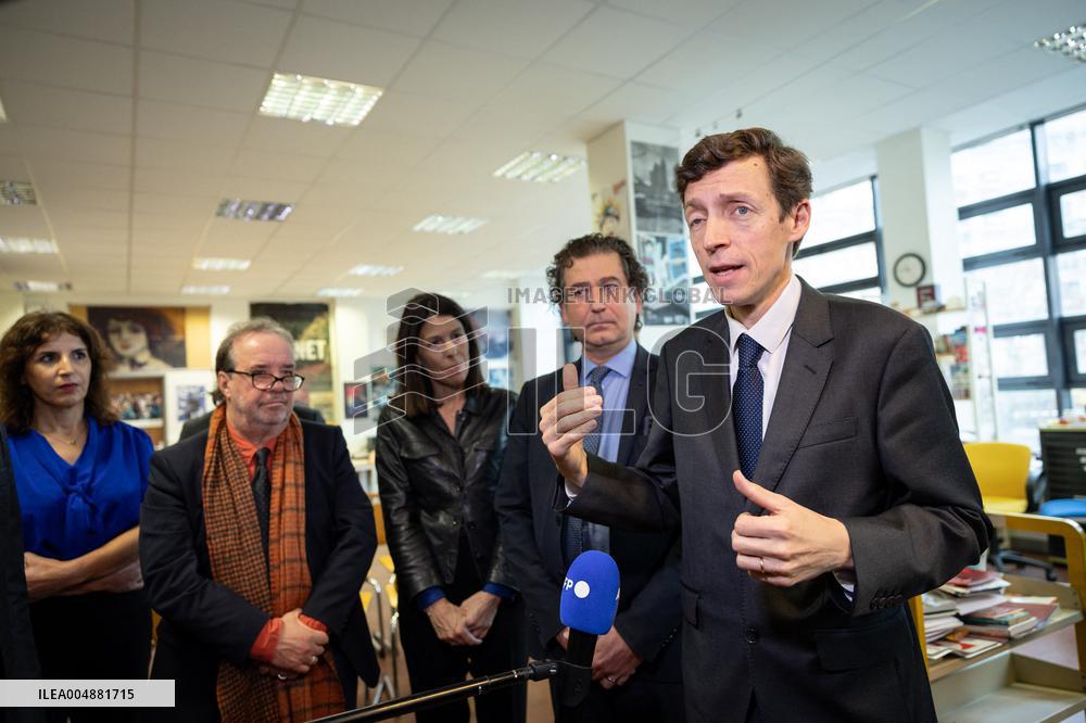 Edouard Geffray visit Gustave Ferrie High School - Paris AJ