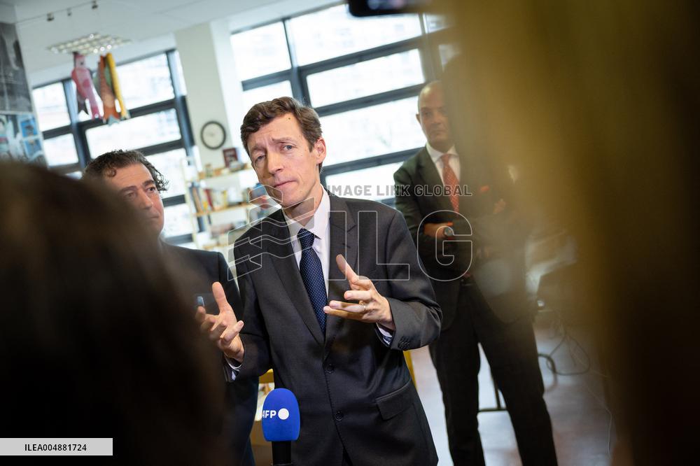 Edouard Geffray visit Gustave Ferrie High School - Paris AJ