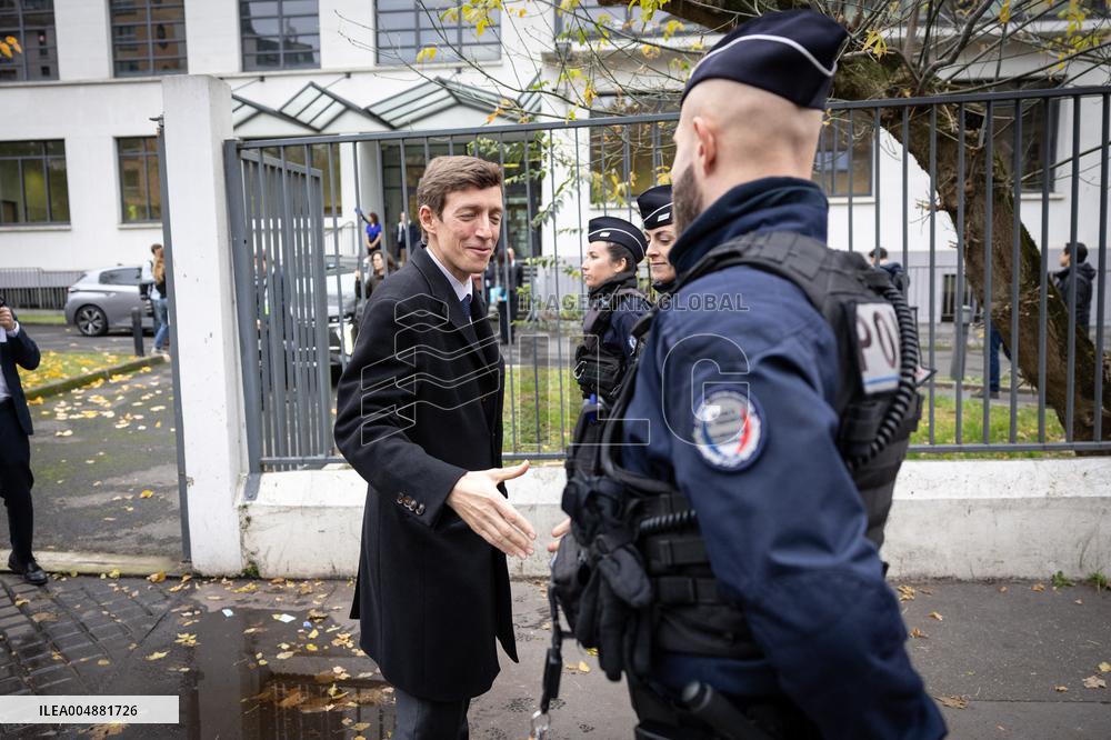 Edouard Geffray visit Gustave Ferrie High School - Paris AJ