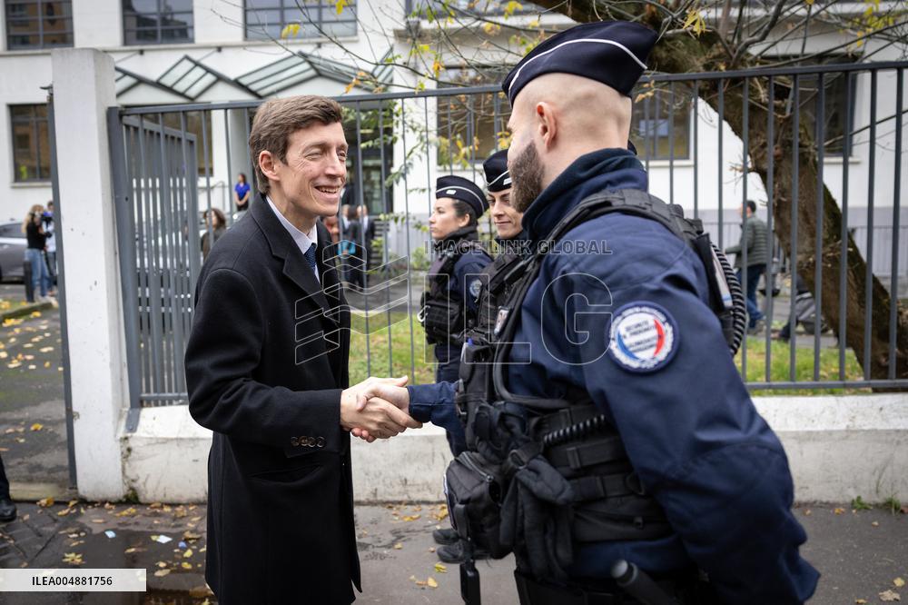 Edouard Geffray visit Gustave Ferrie High School - Paris AJ