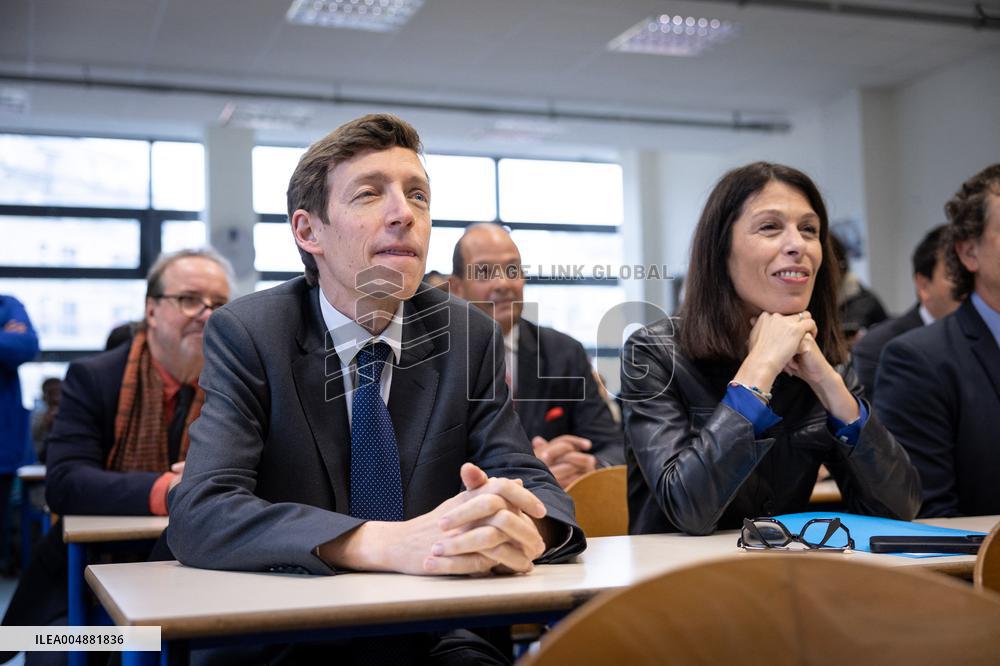 Edouard Geffray visit Gustave Ferrie High School - Paris AJ