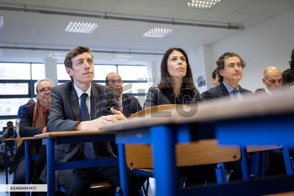 Edouard Geffray visit Gustave Ferrie High School - Paris AJ