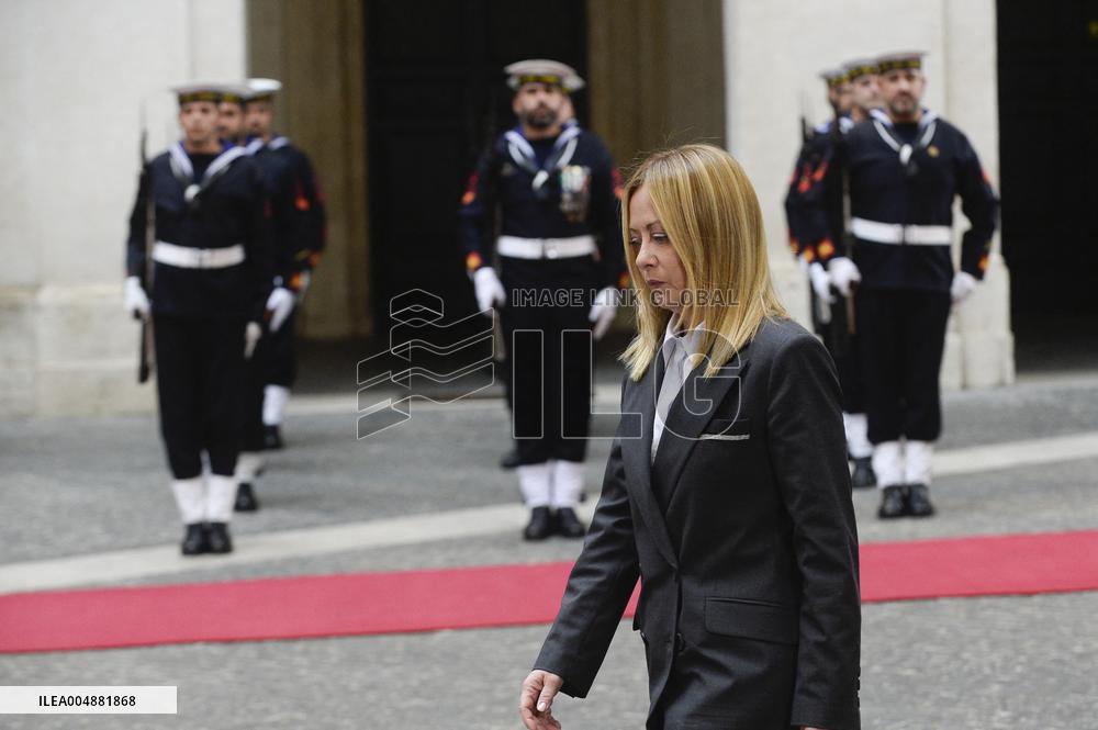 Giorgia Meloni Receives Palestinian Authority President - Rome