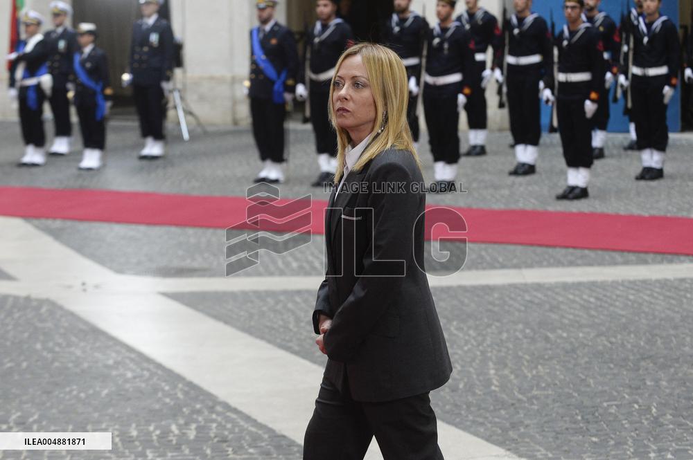 Giorgia Meloni Receives Palestinian Authority President - Rome
