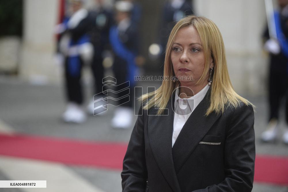 Giorgia Meloni Receives Palestinian Authority President - Rome