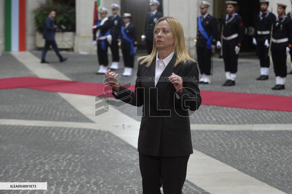 Giorgia Meloni Receives Palestinian Authority President - Rome
