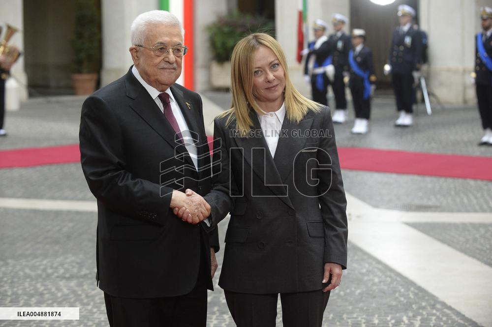 Giorgia Meloni Receives Palestinian Authority President - Rome