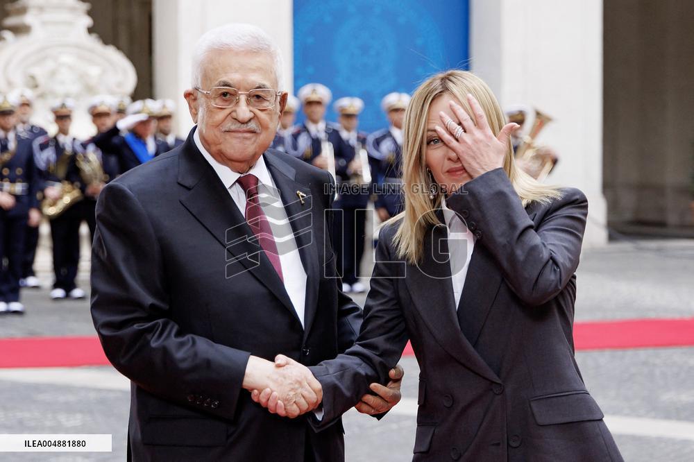 Giorgia Meloni Receives Palestinian Authority President - Rome