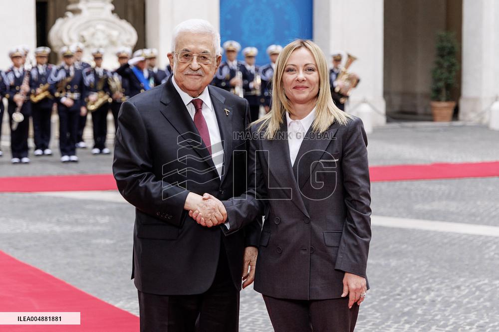 Giorgia Meloni Receives Palestinian Authority President - Rome
