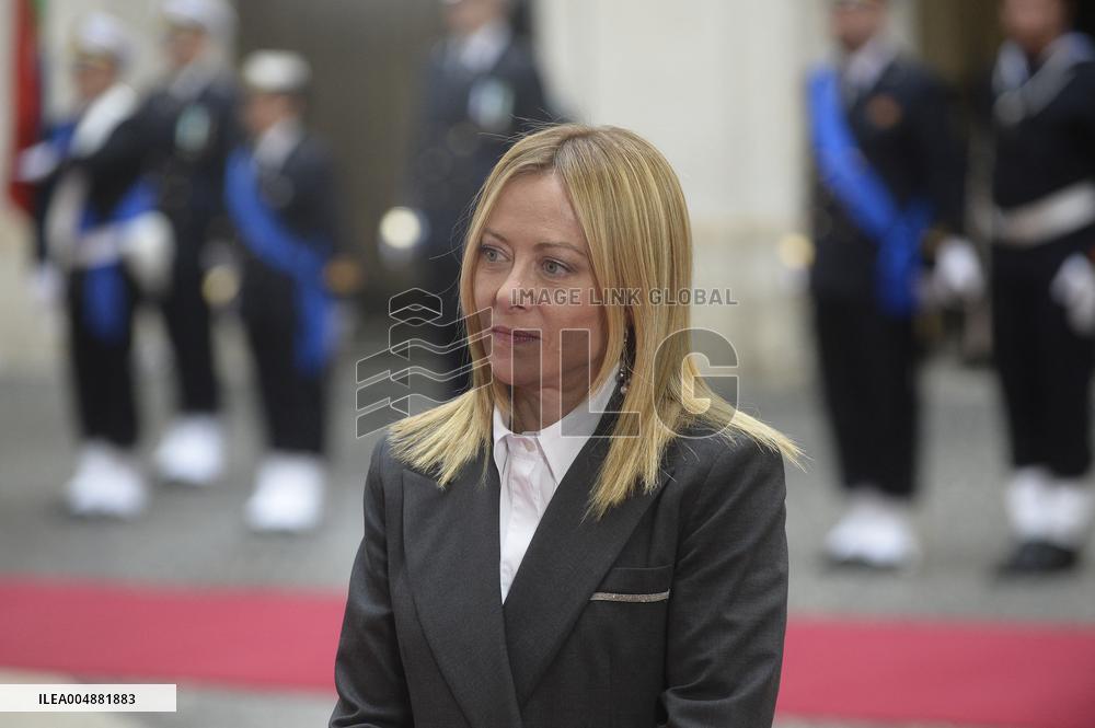 Giorgia Meloni Receives Palestinian Authority President - Rome