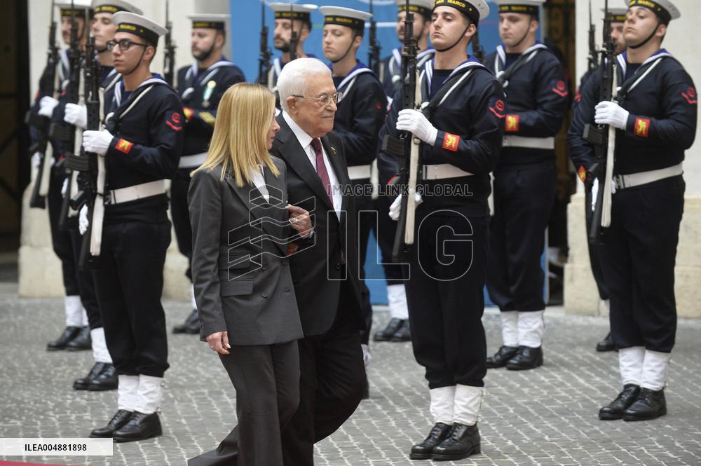 Giorgia Meloni Receives Palestinian Authority President - Rome