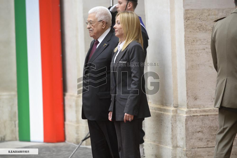 Giorgia Meloni Receives Palestinian Authority President - Rome