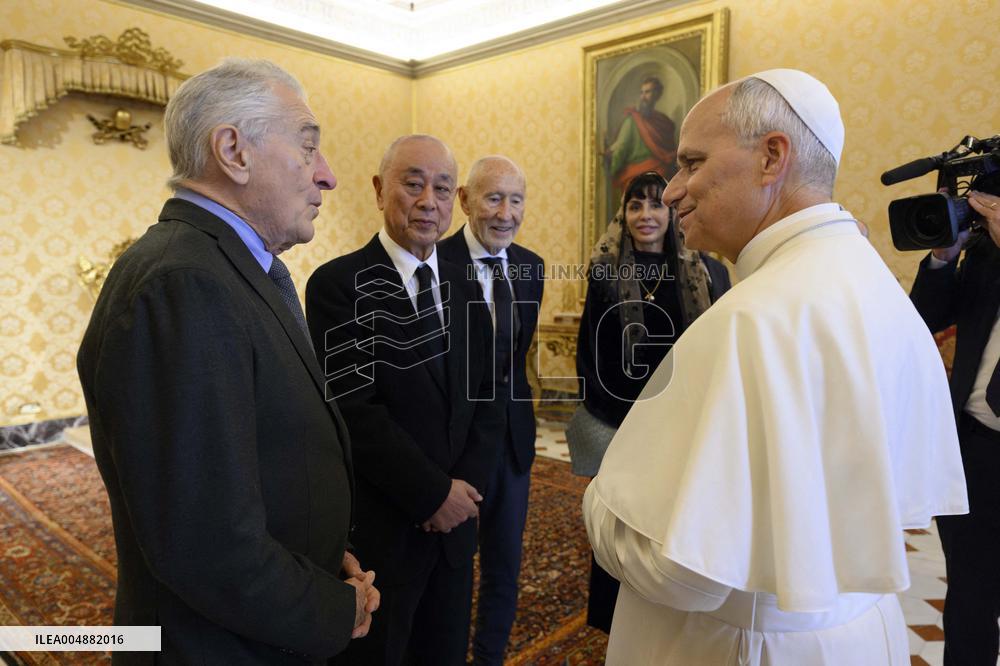 Pope Leo XIV Meets with Robert De Niro - Vatican