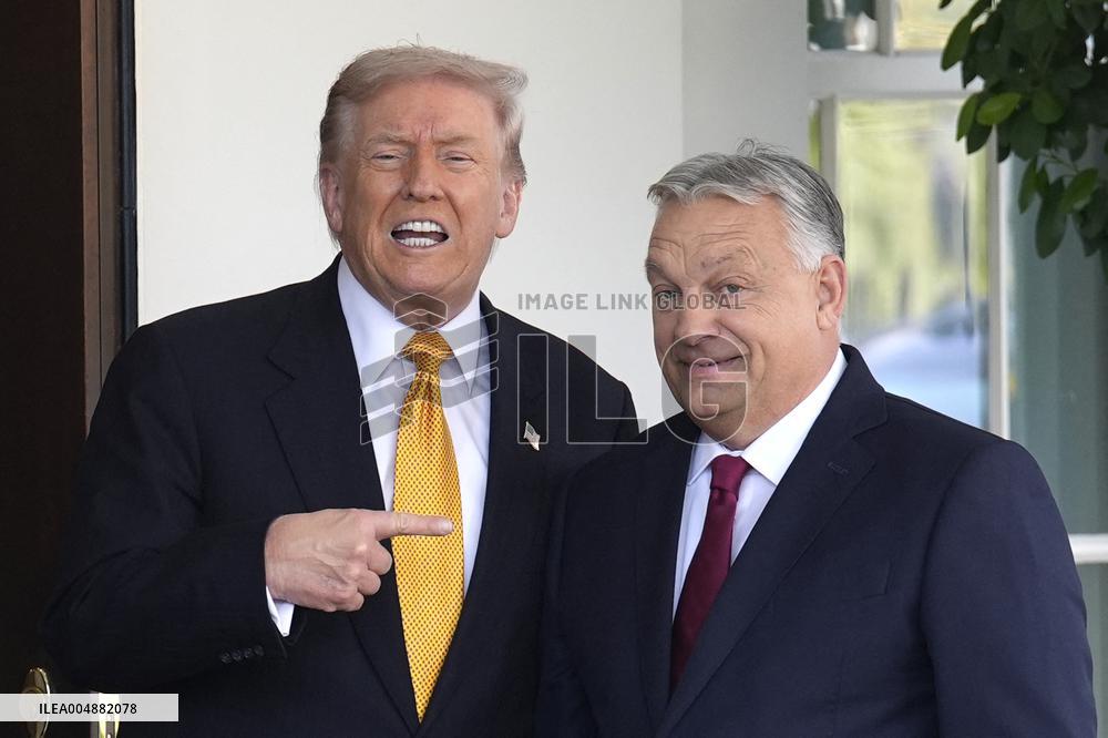 Donald Trump greets Viktor Orban - Washington