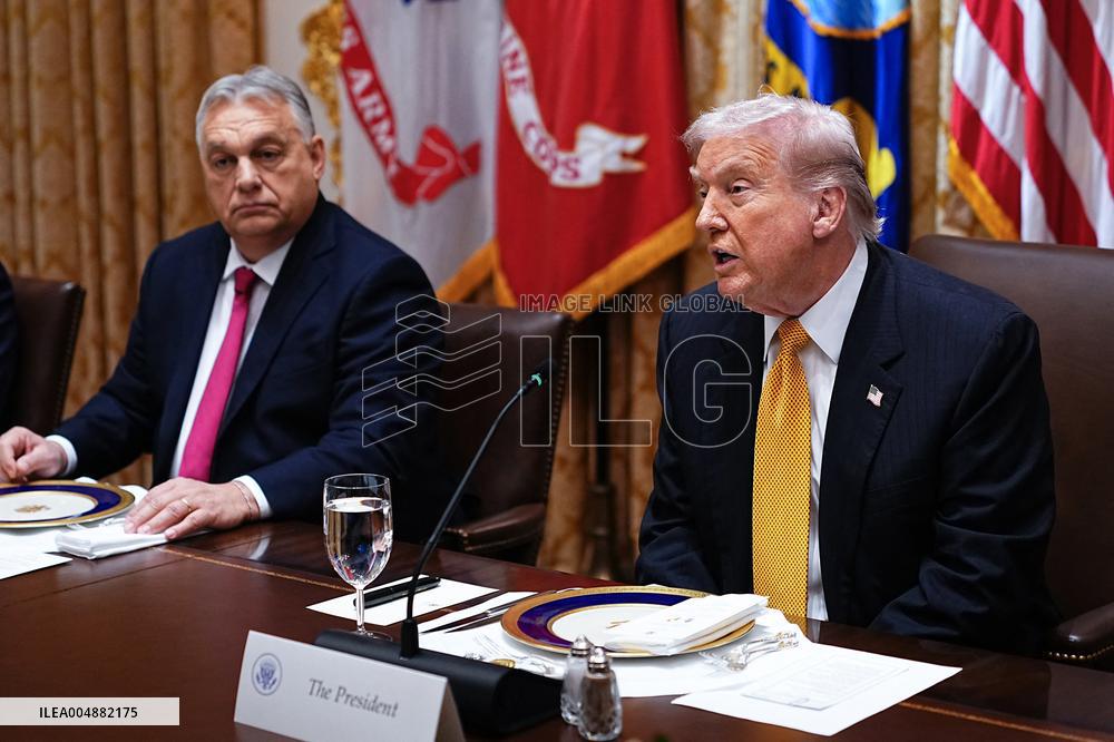 Trump Hosts a Bilateral Lunce with PM Orban of Hungary