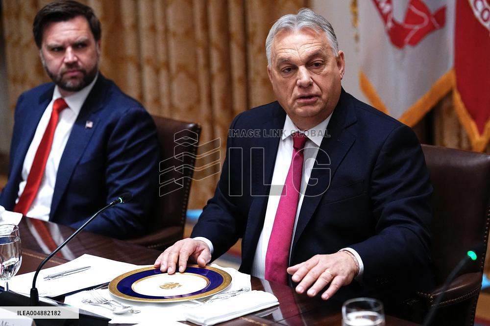 Trump Hosts a Bilateral Lunce with PM Orban of Hungary