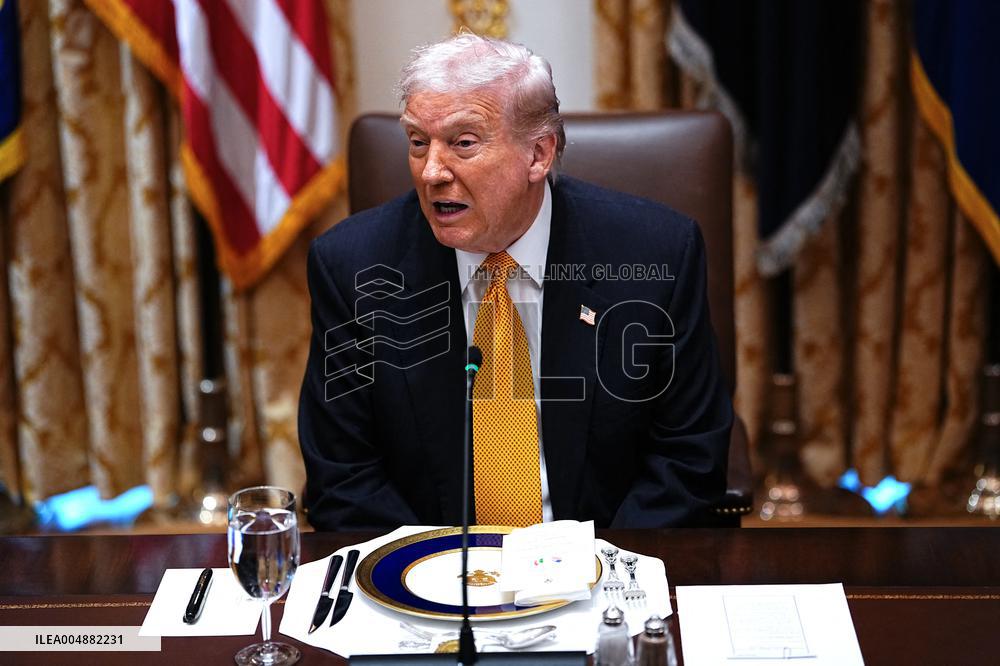 Trump Hosts a Bilateral Lunce with PM Orban of Hungary