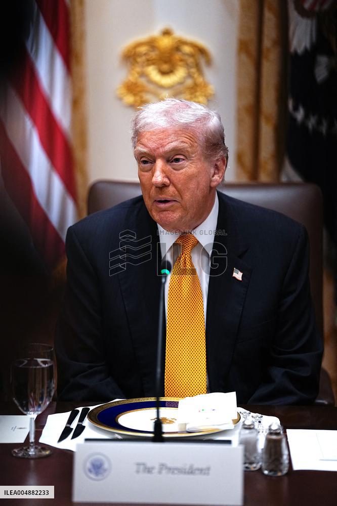 Trump Hosts a Bilateral Lunce with PM Orban of Hungary