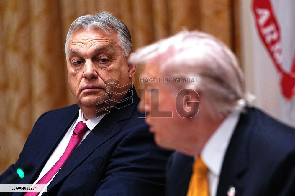 Trump Hosts a Bilateral Lunce with PM Orban of Hungary