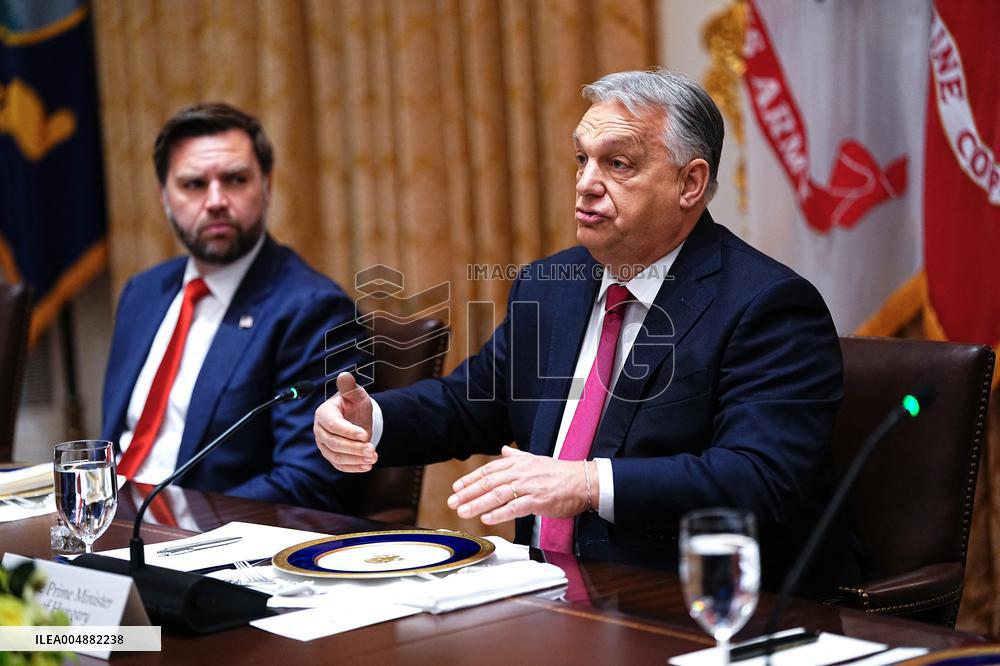 Trump Hosts a Bilateral Lunce with PM Orban of Hungary