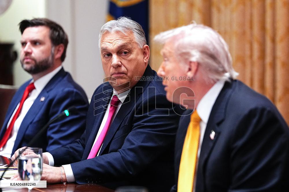 Trump Hosts a Bilateral Lunce with PM Orban of Hungary