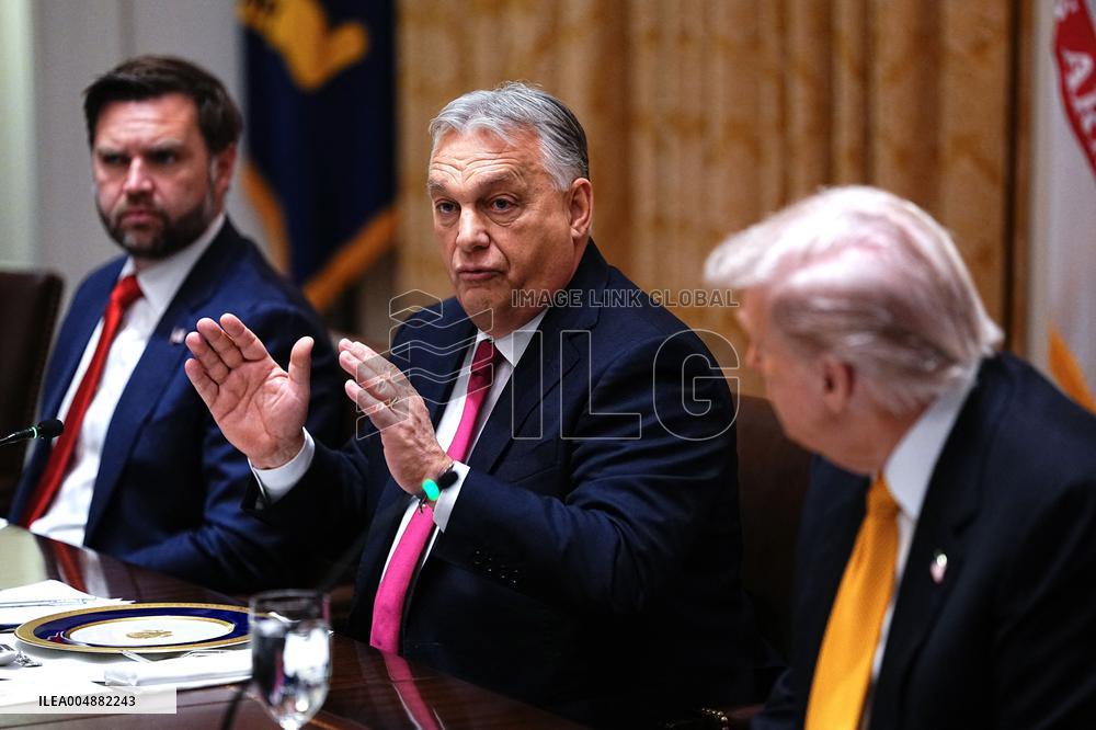 Trump Hosts a Bilateral Lunce with PM Orban of Hungary