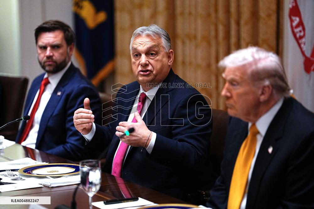 Trump Hosts a Bilateral Lunce with PM Orban of Hungary